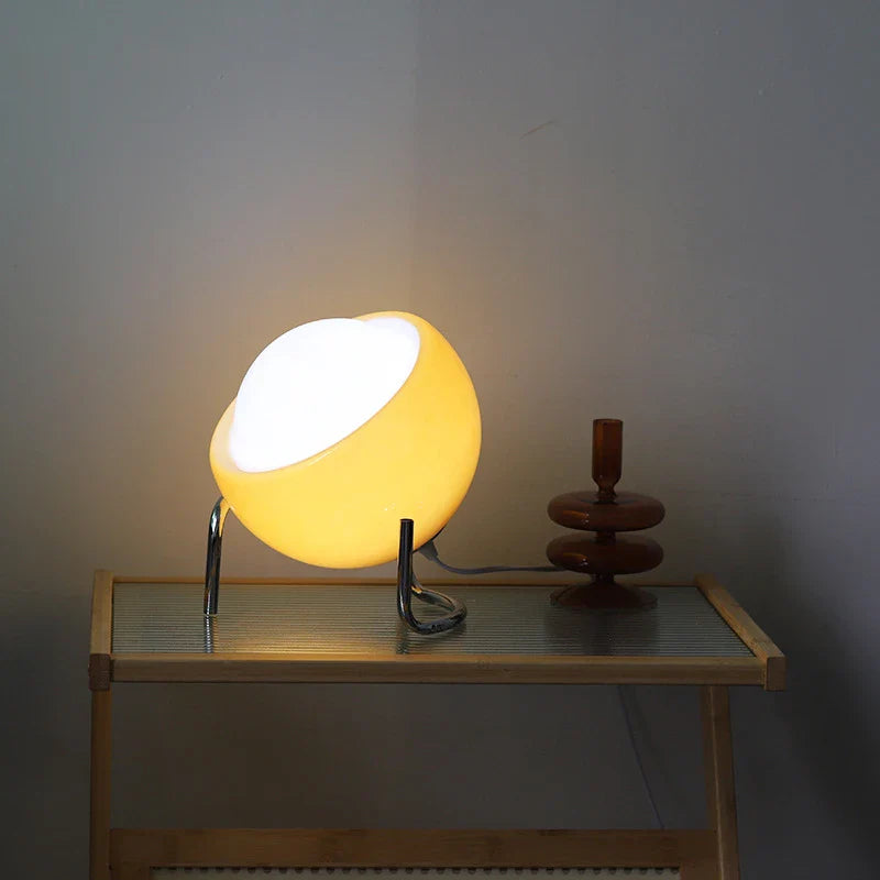Orange Retro Glass Table Lamp