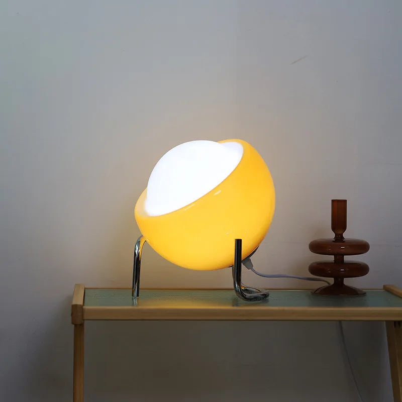 Orange Retro Glass Table Lamp