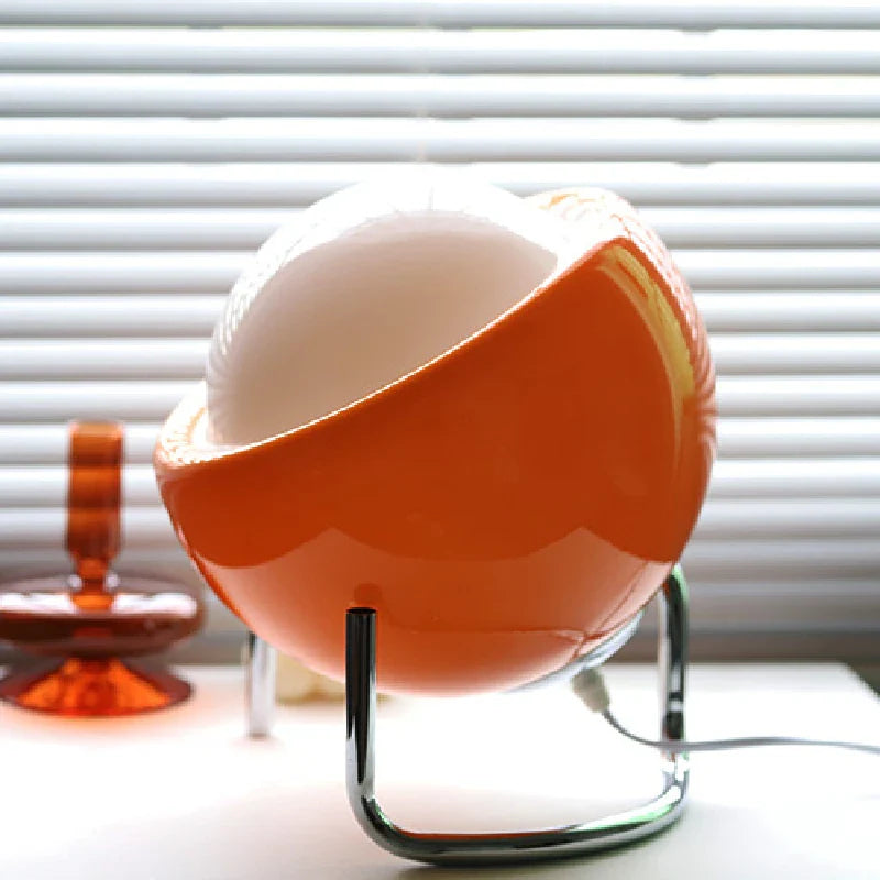 Orange Retro Glass Table Lamp