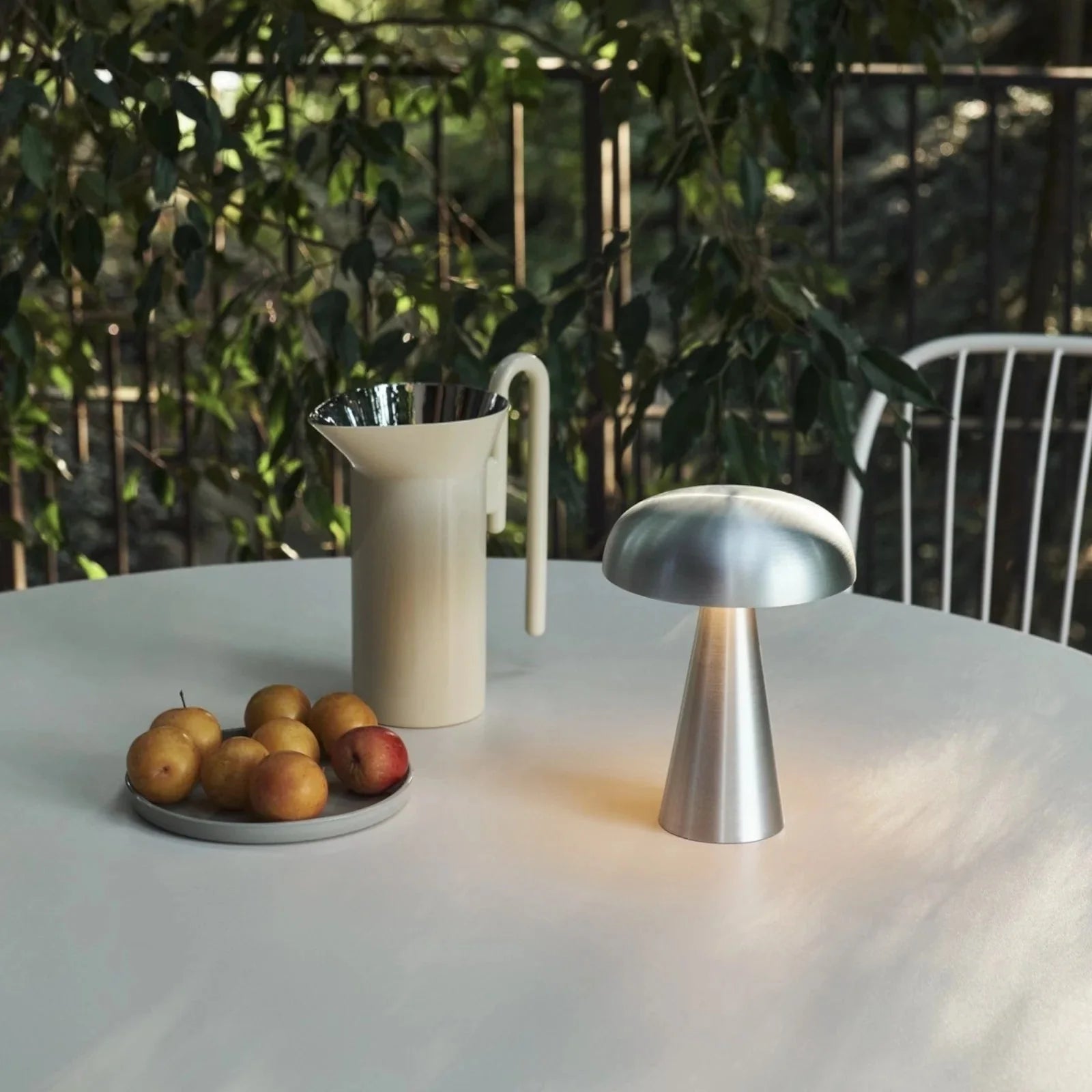 Vexpera Inox Rechargeable Mushroom Table Lamp