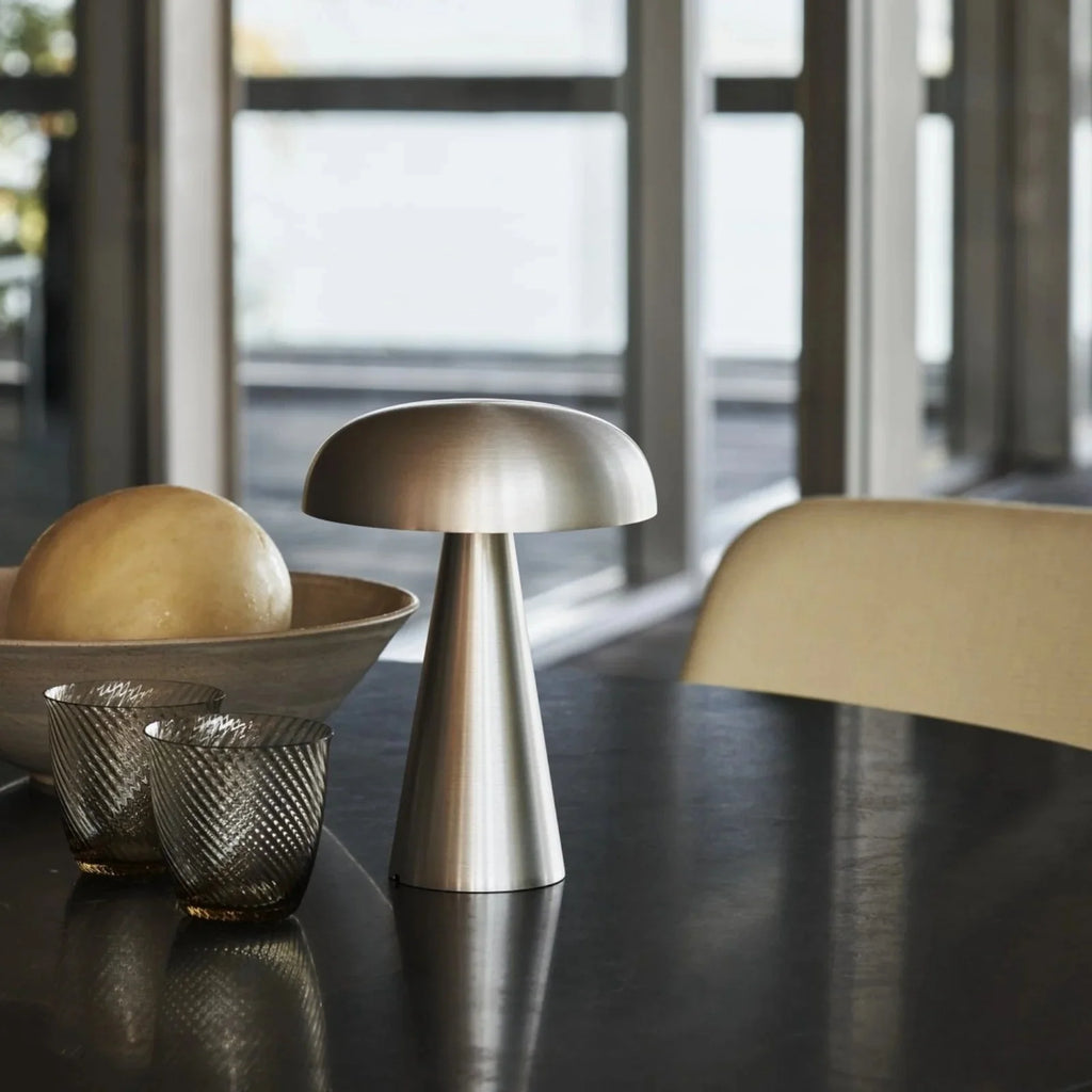 Vexpera Inox Rechargeable Mushroom Table Lamp