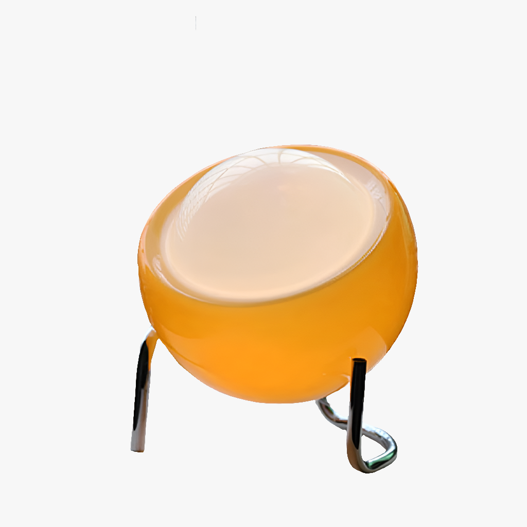Orange Retro Glass Table Lamp